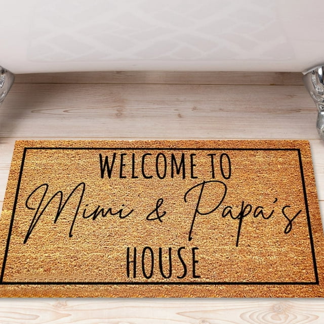 Grandkids Welcome Doormat Non Entrance Rug for Front Door Home Bedroom Decorative Floor Mat