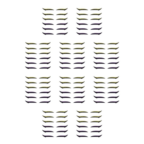 Jumpingount Eyeliner Sticker reutilizable doble párpado brillo línea tira maquillaje de ojos para fiesta Cosplay club nocturno, amarillo púrpura Type1 NO1 Jumpingount CBP178291