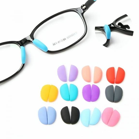 GJX 2026 New 10 Pairs Eyeglasses Nose Pads Anti-Skid Nose Pads Silicone Nose Pads Glasses Nose Pads for Glasses,Eyewear Comfort,Daily Use,Sports,Outdoor Activities,Long-Wear Support