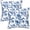Blue Floral, variant on Autumn Leaves Pillow Covers 18x18 Set of 2 | Fall Decorative Cushion Cases | Maple Leaf Patchwork Pillowcases | Harvest Throw Covers for Sofa Living Room Bedroom Decor