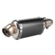 thumbnail image 1 of Tipón de Escape Corto de 21 mm de acero inoxidable Monfler de bicicleta de bicicleta de motos de fibra de carbono modificada de 51 mm, 1 of 7