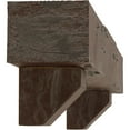 thumbnail image 4 of Ekena Millwork 8"H x 12"D x 48"W Pecky Cypress Faux Wood Fireplace Mantel Kit with Ashford Corbels, Aged Pecan, 4 of 10