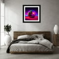 thumbnail image 3 of Stephen Chambers 26x26 Black Ornate Wood Framed With Double Matting Wall Art Titled - Unreal Neon Cactus Two, 3 of 6