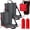 Grey and Red, variant on 2 Packs Stadium Seats with Back Support Foldable Portable Bleacher Chairs with Adjustable Strap, Bleacher Chair with Back and Cushion for Sport Event, Hiking, Fishing, Camping