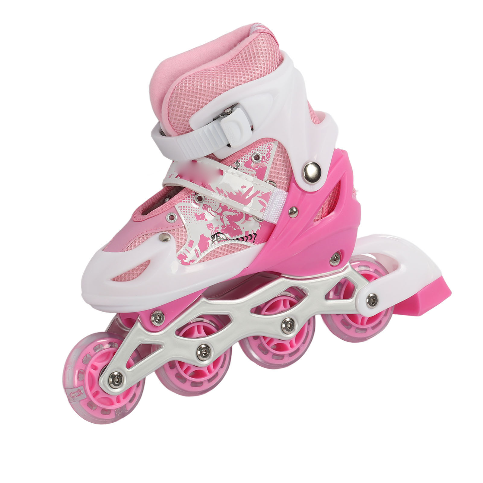 M Buder Adjustable Inline Skates for Kids Boys Girls, Blade Roller Skates with Light Up Wheels, Complete Set with Helmets and Pads for Indoor Outdoor Skating Activities (14.17 in / 36 cm Packaging)