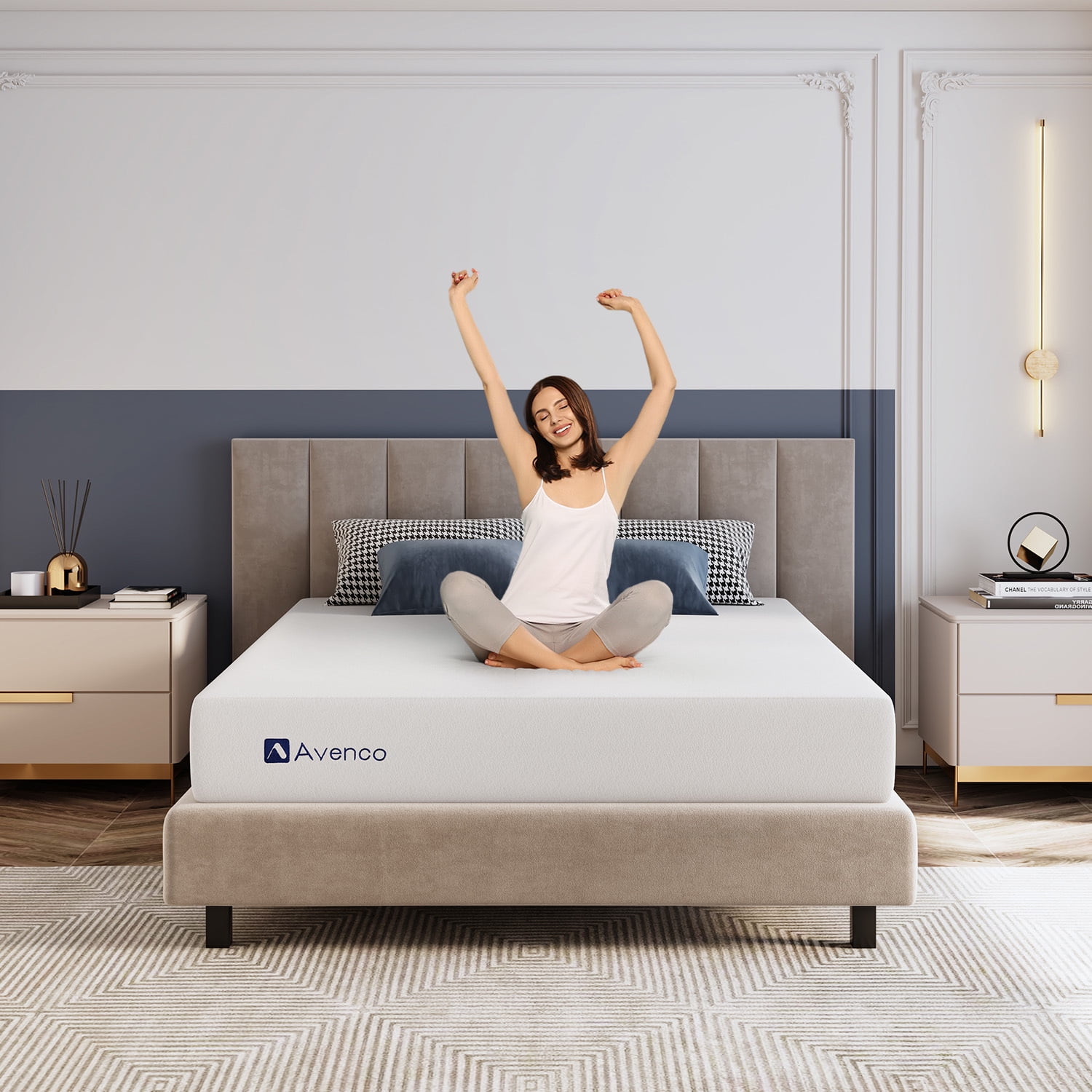Avenco Airsail 10" Gel Memory Foam Mattress in a Box, King Size