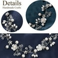 thumbnail image 2 of Flower Girl Hair Accessory, Princess Headpiece White Flower Headband Pearl for Girl and Flower Girls Cute Bridal Wedding Hair Band, 2 of 3