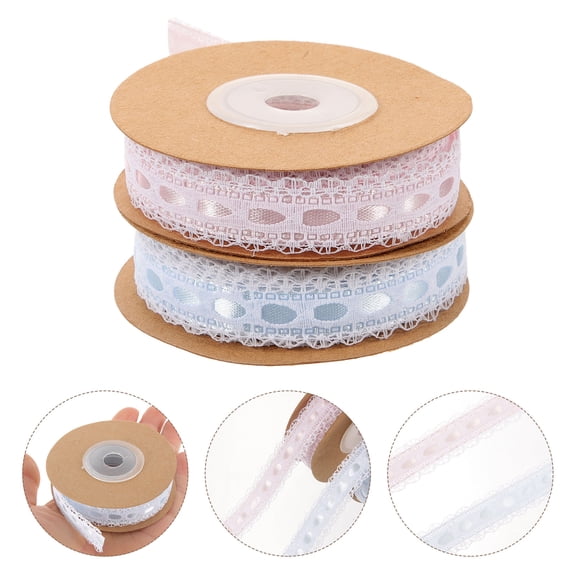 FUEENIRVA Assorted Color Lace Trim Ribbon for Sewing Crafts with Elegant Design and Soft, Smooth Texture