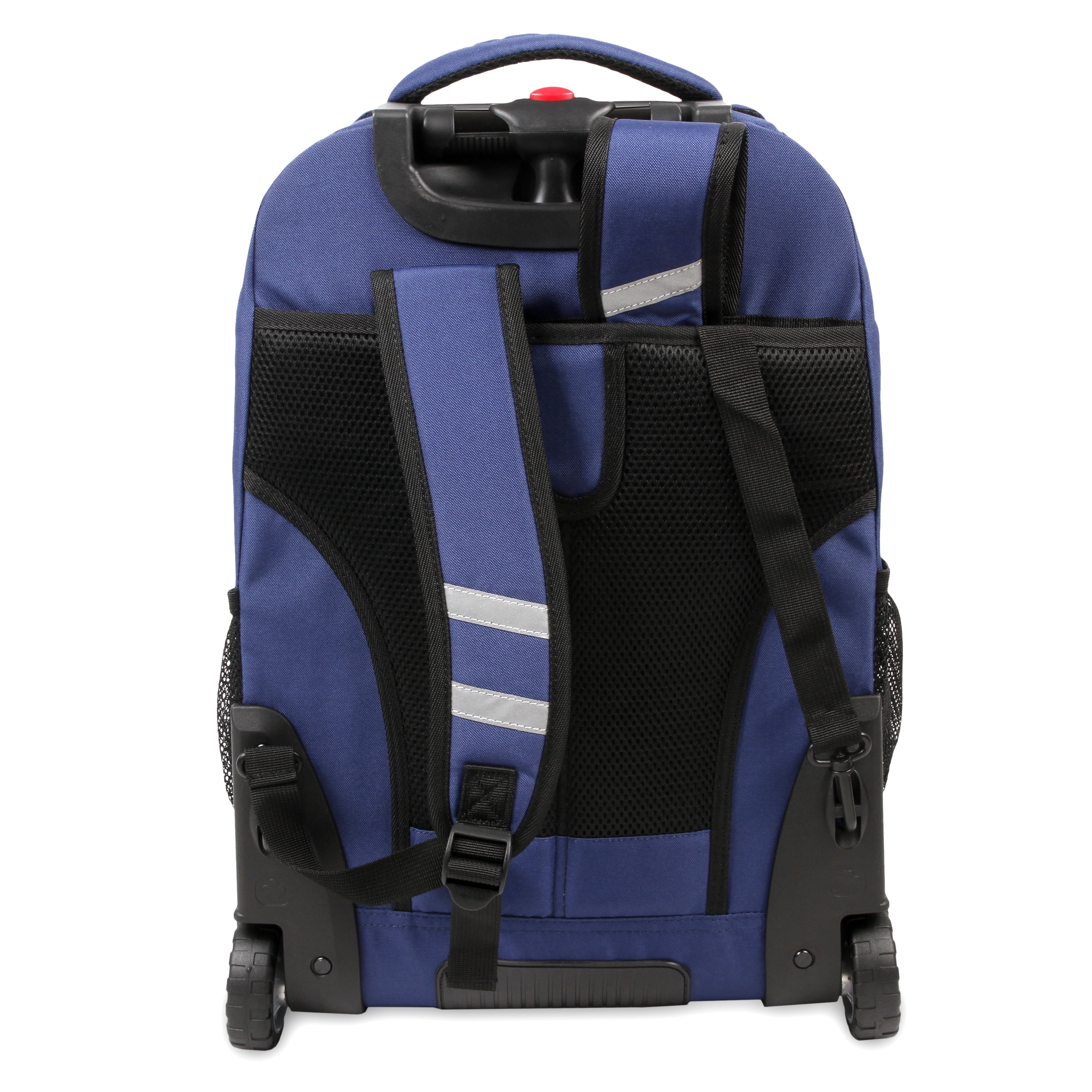 navy blue rolling backpack