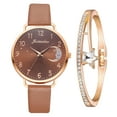 thumbnail image 2 of YATLTE Leather Women Watches, Ladies Dress Analog Quartz Date Classic Luminous Leather Strap Waterproof Female Wrist Watch, 2 of 2