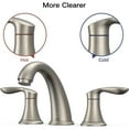 thumbnail image 4 of HOSSLLY Widespread Bathroom Faucets 8 inch Brushed Nickel Arc 2 Handle Lavatory Faucet, 4 of 7