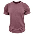thumbnail image 1 of ameIAEA Men's Workout Gym Shirts Short Sleeve Crewneck Running Athletic Tee Shirt Solid Color Basic Tops, 1 of 4