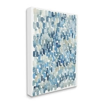 Stupell Industries Coastal Tile Abstract Soft Blue Beige Shapes Canvas Wall Art, 24 x 30, Design by Grace Popp