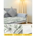 thumbnail image 4 of Tropical Foliage Sofa Couch Cushion Covers Washable, Removable Stretchable Sectional Couch Covers, Sage Green Botanical Spring Foliage Slipcovers for L & T Shape Sofa Furniture Protector S Size 1 pc, 4 of 7