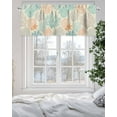 thumbnail image 5 of Rod Pocket Window Valances Colorful Tropical Coral Shell on Beige Short Kitchen Curtains Summer Starfish Window Treatment Drapes for Bedroom Bathroom Living Room 54x18In,1 Panel, 5 of 7