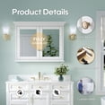 thumbnail image 5 of ANGELES HOME 40"x 30" Wall Mounted Medicine Cabinet with Double-Side Mirrors, Solid Wood Mirror Cabinet Storage with 4 Shelves and Soft-Close Door, Wood Medicine Cabinet with Mirror, 5 of 11
