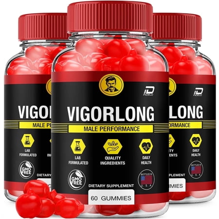 VigorLong Gummies for Men – Vigor Long Male Gummies All-Natural Supplement, VigorLong Gummies Reviews, 3 Pack, 180 Gummies