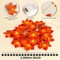 thumbnail image 3 of serony Waterproof Maple Leaf LED String Light Backyard Courtyard Bedroom Strip Lamp Garland Christmas Thanks-giving Decoration 2 Meters, 3 of 8