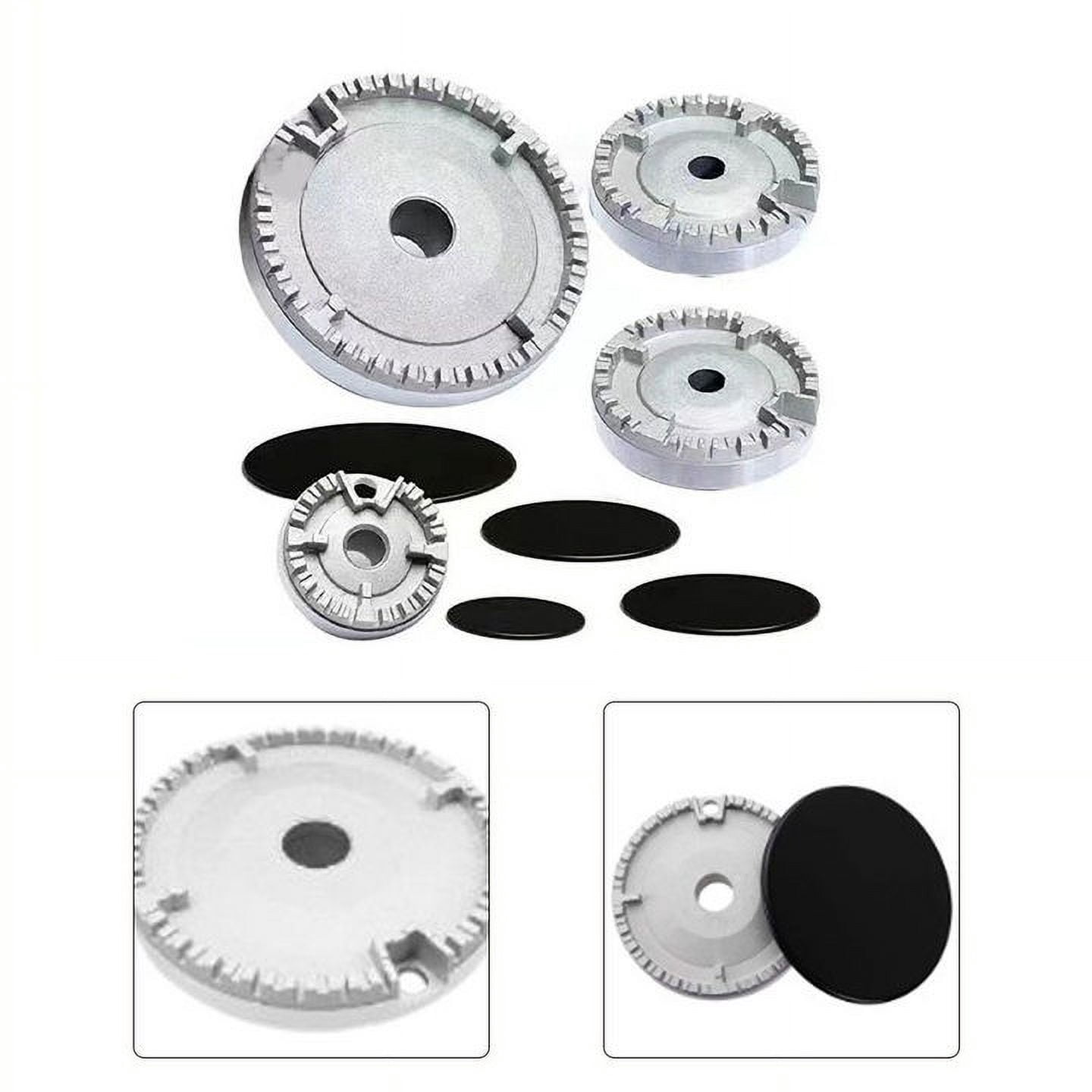 Cooker Hat Set, Fits Most Gas Stove Burner Caps and Burner Head Replacement Kit - 4 Sizes Metal Stove Handles Lid Kit