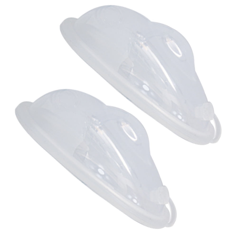 Amosfun 2-Pack Portable Silicone Breastmilk Storage Shells Leak-Proof Pump Accessories White