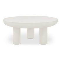 Moe's Home Collection Rocca Coffee Table Concrete White