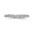 thumbnail image 4 of 14K White Gold Ring Band Wedding Diamond Round , Size 7, 4 of 7