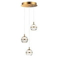 thumbnail image 1 of ET2 Lighting E24593-93NAB Swank LED 3-Light Pendant - Natural Aged Brass, 1 of 1