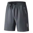 thumbnail image 2 of IAJDKMEK Men's Fitness Sports Beach Shorts - Great for Gym Shorts, Running Shorts, Casual Shorts, and Swimming Shorts for Daily Wear,Gray M, 2 of 9