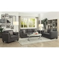 thumbnail image 2 of ACME Laurissa Track Arm Chair with Nailhead Trim in Light Charcoal Linen, 2 of 8