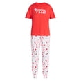 thumbnail image 4 of Jaclyn Women's Valentine's Day Sleep Tee and Jogger Pants Pajama Set, 2-Piece, Sizes S-XL, 4 of 4