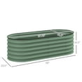 Green Outsunny 4.9‘ x 2‘ x 1.4‘ Large Galvanized Raised Garden Bed Kit