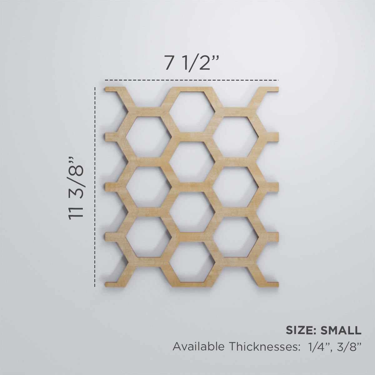 Ekena Millwork 7 1/2"W x 11 3/8"H x 1/4"T Small Westmore Decorative Fretwork Wood Wall Panels, Wood (Paint Grade)