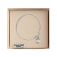 thumbnail image 3 of 6 1/4 inch Round Eye Hook Bangle Bracelet w/ St. Richard in Sterling Silver, 3 of 3
