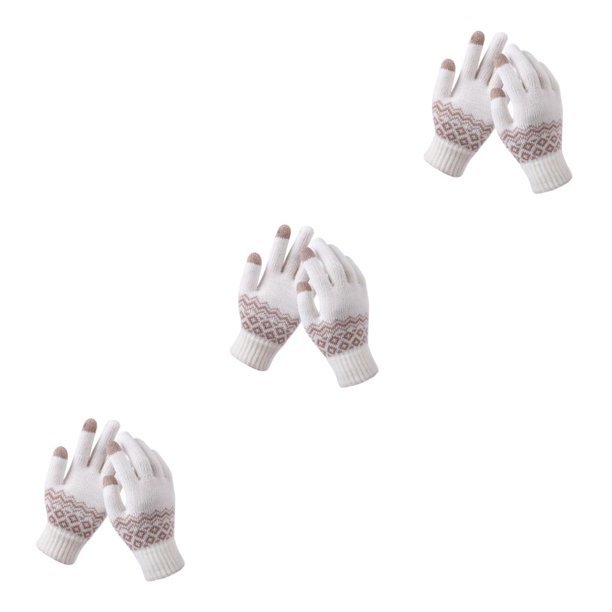 Guardurnaity Guantes de punto Estilo simple Mantener caliente Moda Envoltura de manos Cubre Manos Calentador de invierno Pantalla táctil Guante de Type1 NO1