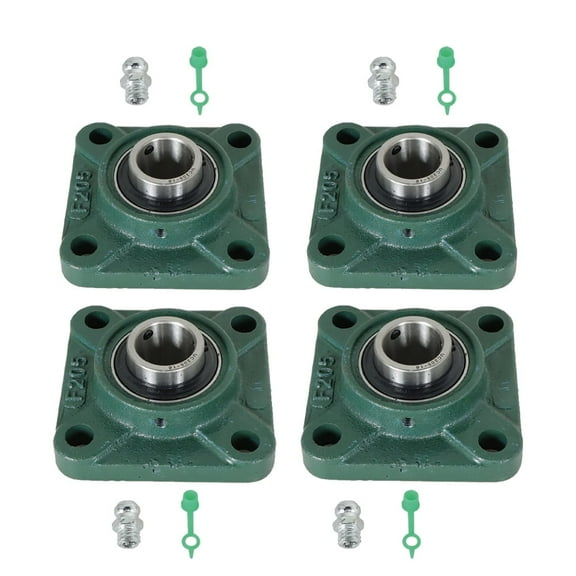 findmall UCF205-16  Pillow Block Flange Bearing 1" Bore 4 Bolt  Solid Base 4 Pieces new