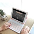 thumbnail image 3 of Tignapoo Étui Clavier Bluetooth Polyvalent pour iPad Pro 10.5/Air3 10.5 2019/iPad 10.2 2020 - Design Léger avec Support Réglable et Support de Stylet en Silicone Élastique Rose, 3 of 6