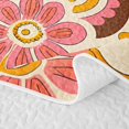 thumbnail image 5 of Erosebridal Vintage Swirl Flower Twin Quilt Set for Girls, Orange Paisley Bohemian Print Twin Coverlet Set, 2-Piece, 5 of 7
