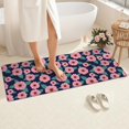 thumbnail image 4 of Pioneer Flower Floral Print Pattern Bathroom Rugs Mat, Non Slip Microfiber Bathroom Rug with Rubber Backing, Soft Mats for Bathroom Floor Tub Shower, 24"x60", 4 of 5