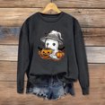 thumbnail image 2 of Towmus Halloween Sweatshirts for Women Funny Pumpkin Sweater Cute Print Coffee Graphic Pullover Shirts Crewneck Long Sleeve Shirts Tops, 2 of 4