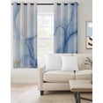 thumbnail image 2 of Blue Marble Blackout Curtains for Bedroom Living Room Darkening Curtains 63 Inches Long Gradual Modern Abstract Art Window Curtain 2 Panels Set Insulated Window Treatment Grommet Drapes 42"x63", 2 of 9