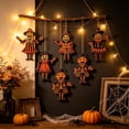 thumbnail image 4 of Vintage Halloween Party Decoration Halloween Wood Sign intage Halloween Wall Door Hanging Decoration for Window Fireplace Mantel 6pcs, 4 of 6