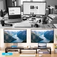 thumbnail image 3 of Dual Monitor Stand Riser with Adjustable Length & Angle, Multifunctional Double Monitor Riser with 2 Slot for PC, Computer, 3 of 8