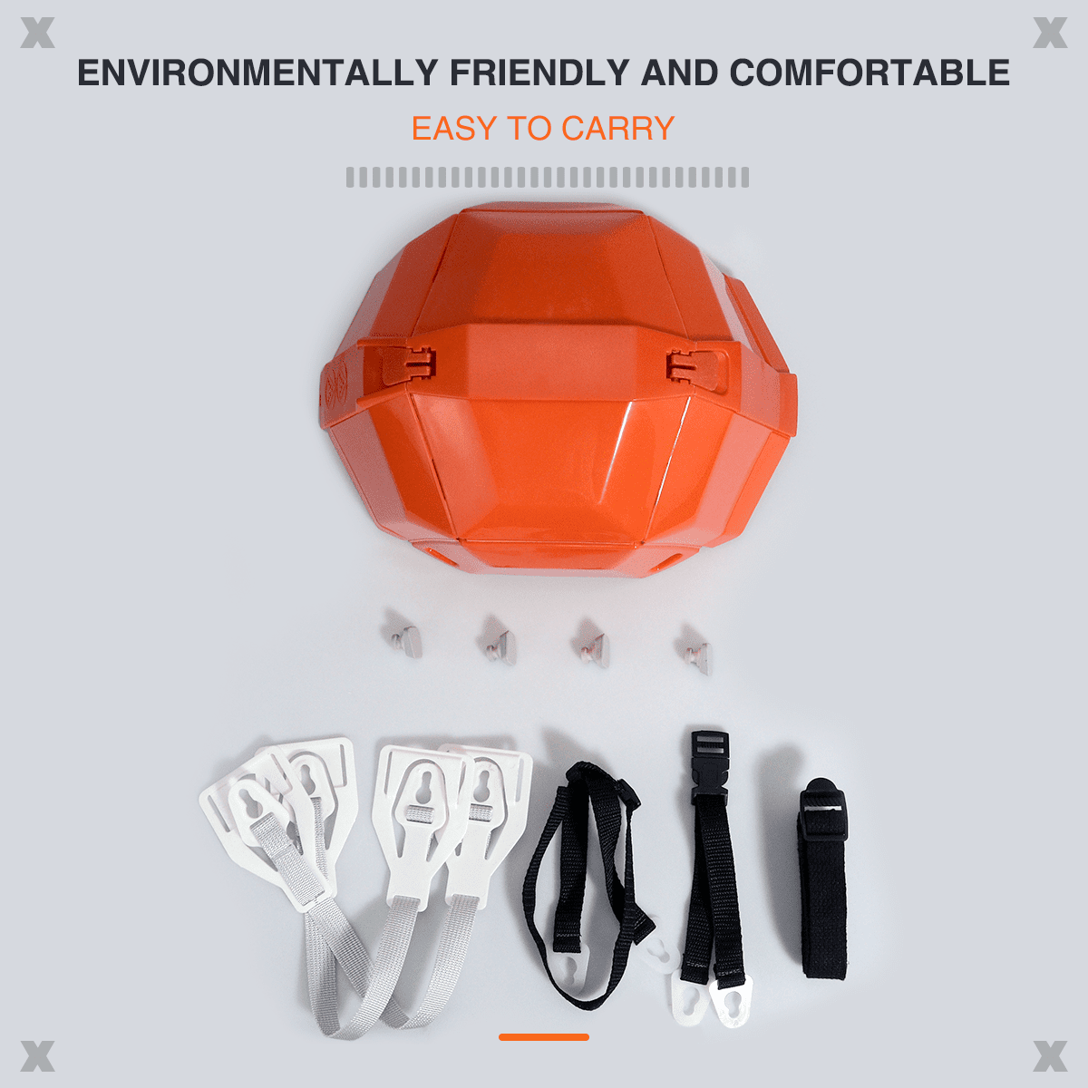 Foldable Safety Hardhat Helmet Outdoors Collapsible Helmet Perfect Construction Hard Hats Safety Cap One Size for Offices Earthquake Public Facilities of Disaster (Orange)