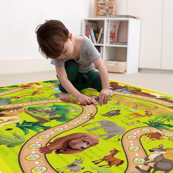Dinosaur Theme Scene Play Mat For Kids 145Cm Large Carpet Crawling Game Toy 2026