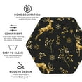 thumbnail image 3 of Lsque Christmas Gold Deers1 Pattern 4" Drink Coasters Set of 4, PVC Leather Absorbent Coasters, Table Coaster Set Decorative Coffee Cup Coasters Housewarming Gift -Hexagon, 3 of 6