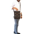 thumbnail image 5 of Urban Dezire Bolso Bandolera Pequeño De Piel Auténtica Para Hombre, Bolso Para Tableta Ipad De 11 Pulgadas, Compatible Con Productos Apple, 5 of 5