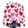 thumbnail image 2 of Jsaierl Womens Valentine's Day Sweatshirts Cute Love Heart Print Sweatshirts Trendy Pullover Sweater Tops Crewneck Dressy Casual Long Sleeve Shirts for Women, 2 of 4