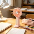 thumbnail image 4 of Lenkho Mini Handheld Fan with Stand, 2-in-1 Portable & Desktop Fan, USB Rechargeable Personal Cooling Fan, Compact Small Fan for Home, Office, Outdoor & Travel, 4 of 8