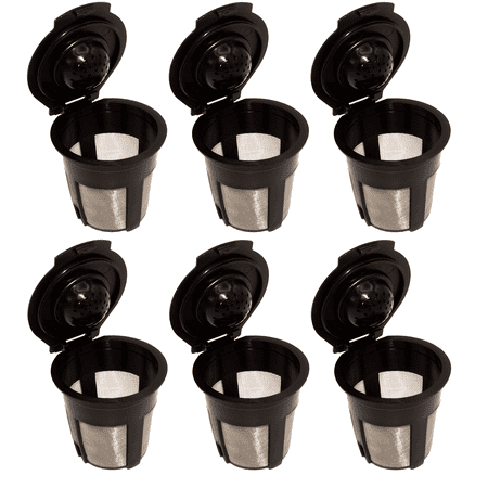 Blendin 6 x Single Reusable Refillable Coffee Pod Filters, Compatible with Keurig 1.0 K Cup Coffee Makers