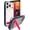 Red Light Blue Multi, variant on ZAGG Sedona Snap Case with Kickstand for iPhone 17 Pro - Red Light & Blue Drop Protection (13ft/4m) Multi-Layer Protection with Camera Button MagSafe Phone Case with Impact-Absorbing Bumpers